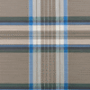Men's Sophisticated Lungi - Grey-Brown and Blue Plaid Design