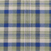 Men's Stylish Lungi - Olive Green and Blue Plaid Design