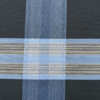 Men's Bold Plaid Lungi - Striking Black and Blue Check