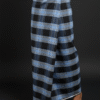 Men's Bold Plaid Lungi - Striking Black and Blue Check Design