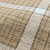 Men's Classic Polyester Lungi - Beige with White Grid Check (2.25 Meters) - D.no. 48
