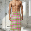 Gemini_Generated_Image_hnhnrjhnhnrjhnhn Refreshing Cyan & Beige Checkered Cotton Towel | Soft Bath Gamcha with Side Fringes