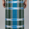 Men's Vibrant Plaid Lungi - Green & Blue Check Design (D.no. 18)