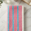 Traditional Pink & Cyan Striped Cotton Gamcha | Soft Multi-Purpose Towel with Tassels