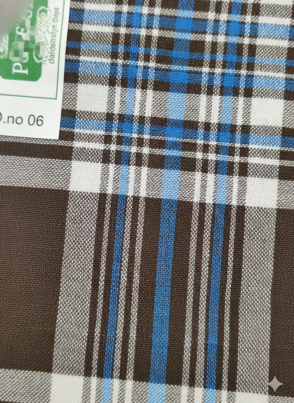 Men's Sophisticated Polyester Lungi - Olive Green & White Check (2.25 Meters) - D.no. 06