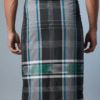 Men's Stylish Cotton Lungi - Black with Blue & Green Check (2.10 Meters) - D.no. 23