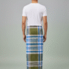 Men's Classic Cotton Lungi - Blue Vertical Stripes (2.10 Meters) - D.no. 24