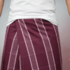 Men's Royal Cotton Lungi - Maroon Vertical Stripes (2.10 Meters) - D.no. 26