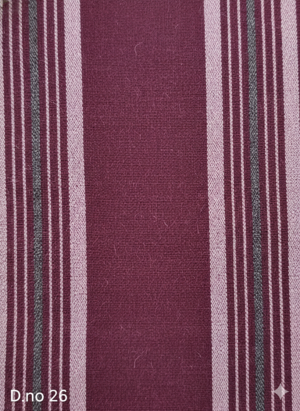 Men's Royal Cotton Lungi - Maroon Vertical Stripes (2.10 Meters) - D.no. 26