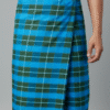 Men's Bold Polyester Lungi - Dark Green & White Check (2.25 Meters) - D.no. 11