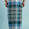 Men's Premium Cotton Lungi - Dark Green, Blue & White Check (2.10 Meters) - D.no. 29