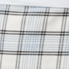 Men's Crisp Polyester Lungi - White with Grey & Blue Check (2.25 Meters) - D.no. 16
