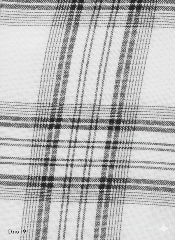 Men's Vibrant Polyester Lungi - Blue & Green Vertical Check (2.25 Meters) - D.no. 19