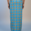 Men's Classic Polyester Lungi - Tan, Black & Brown Check (2.25 Meters) - D.no. 21