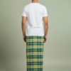 Men's Fresh Polyester Lungi - Multi-Tone Green Check (2.25 Meters) - D.no. 30