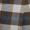 Men's Classic Polyester Lungi - Dark Brown, Beige & White Check (2.25 Meters) - D.no. 35