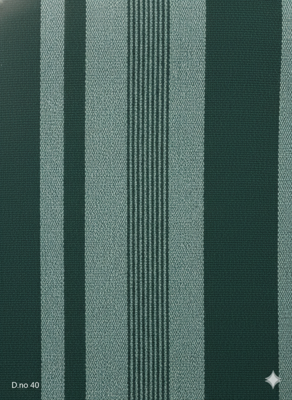 Men's Elegant Polyester Lungi - Dual-Tone Green Vertical Stripes (2.25 Meters) - D.no. 40