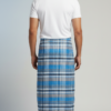 Generated Image December 24, 2025 - 3_48AM Men's Cool Polyester Lungi - Blue & Grey Check (2.25 Meters) - D.no. 41