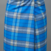 Men's Serene Polyester Lungi - Blue & Grey Tone-on-Tone Check (2.25 Meters) - D.no. 44