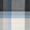 Men's Smart Polyester Lungi - Black, White & Blue Check (2.25 Meters) - D.no. 45