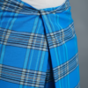 Men's Electric Polyester Lungi - Vibrant Blue & Grey Check (2.25 Meters) - D.no. 46