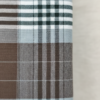 Men's Distinguished Polyester Lungi - Dark Brown, Grey & Pale Blue Check (2.25 Meters) - D.no. 49