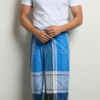 Men's Vibrant Plaid Lungi - Multi-Shade Blue and Green Check