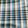 Men's Fresh Plaid Lungi - Blue, Green & White Check Design