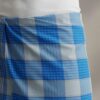 Men's Serene Polyester Lungi - Blue & Grey Check (2.25 Meters) - D.no. 51