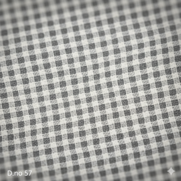 Men's Textured Polyester Lungi - Black & White Micro-Check (2.25 Meters) - D.no. 57