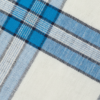 Men's Fresh Polyester Lungi - White & Blue Check (2.25 Meters) - D.no. 58