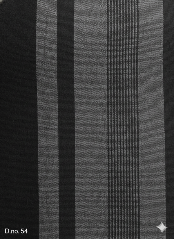 Men's Sophisticated Polyester Lungi - Black & Grey Vertical Stripes (2.25 Meters) - D.no. 54