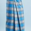 Men's Breezy Polyester Lungi - Sky Blue & Grey Check (2.25 Meters) - D.no. 65