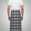 Men's Classic Polyester Lungi - Black & Grey Check (2.25 Meters) - D.no. 53