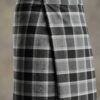 Men's Classic Polyester Lungi - Black & Grey Check (2.25 Meters) - D.no. 53