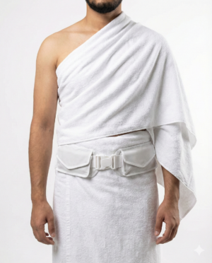 Munshi Lungi Ultra-Secure Ihram Belt with Sleek Hidden-Closure Pockets – Premium Hajj & Umrah Waist Bag