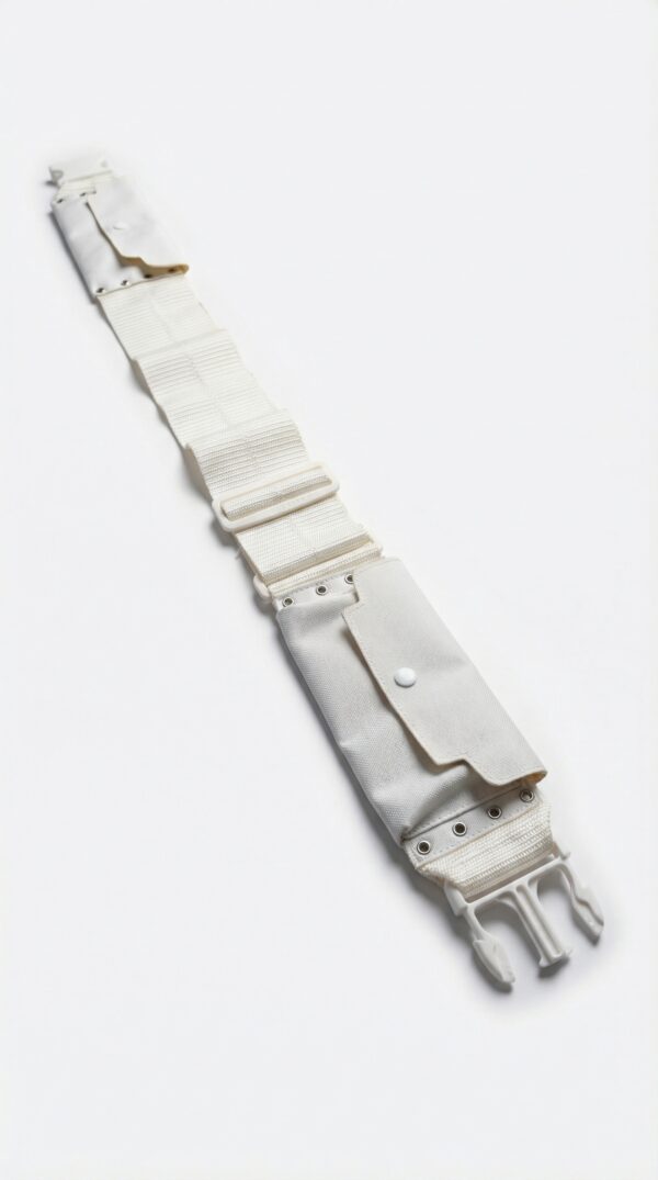 Angled_studio_product_2k_202602071639 Munshi Lungi Premium Ihram Belt with Dual Pockets – Secure & Adjustable for Hajj & Umrah