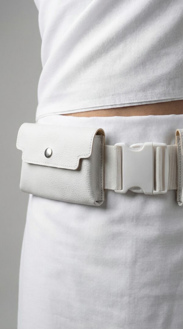 Closeup_shot_of_2k_202602071634 Munshi Lungi Premium Ihram Belt with Dual Pockets – Secure & Adjustable for Hajj & Umrah