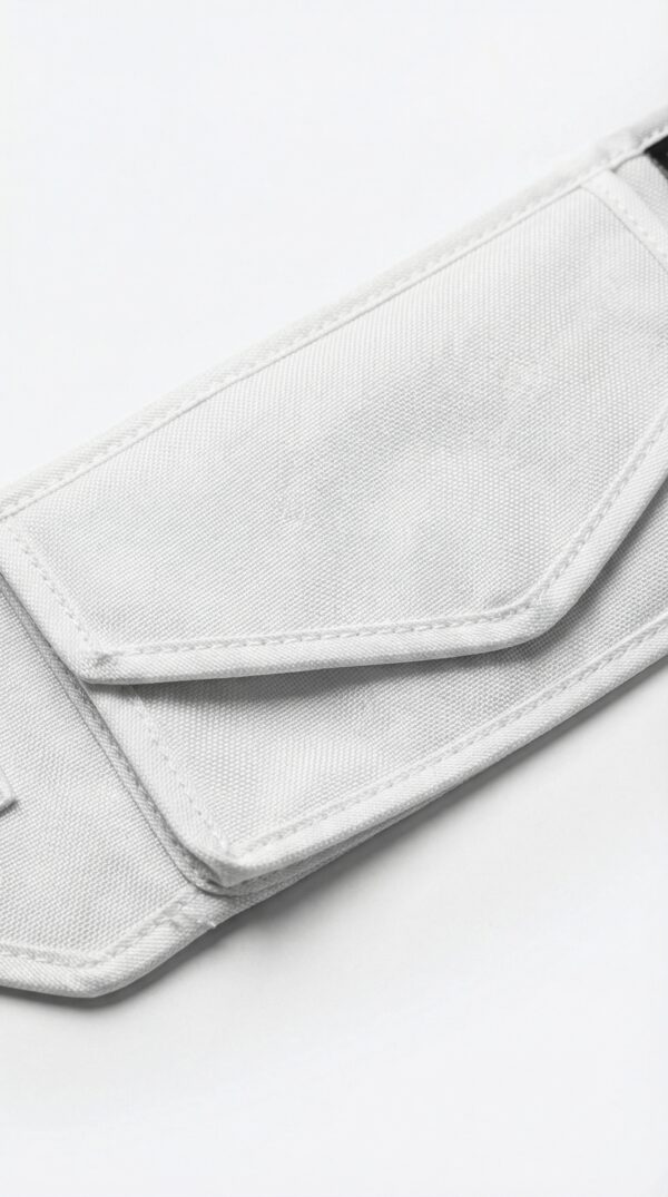 Extreme_closeup_macro_2k_202602071647 Munshi Lungi Ultra-Secure Ihram Belt with Sleek Hidden-Closure Pockets – Premium Hajj & Umrah Waist Bag