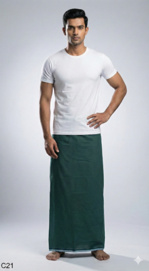 Gemini_Generated_Image_sbclmesbclmesbcl (1) Men's Premium Cotton Lungi - Solid Emerald Green (2.25 Meters) - C21