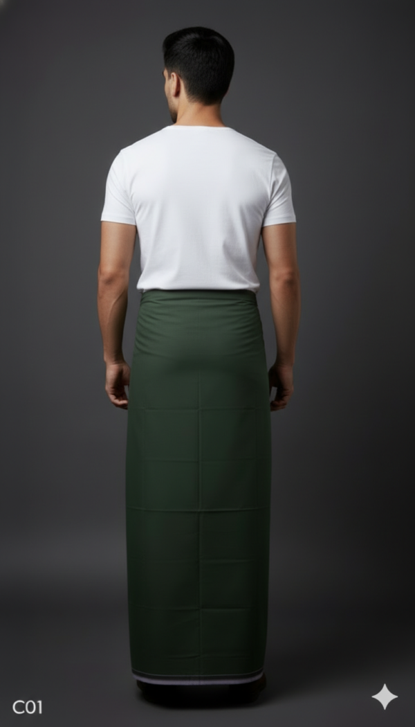 Generated Image February 02, 2026 - 6_44PM Men's Premium Cotton Lungi - Solid Soft Pink (2.25 Meters) - C01