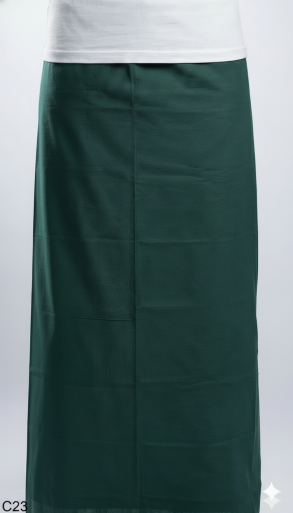 Men's Premium Cotton Lungi - Solid Charcoal Grey (2.25 Meters) - C23