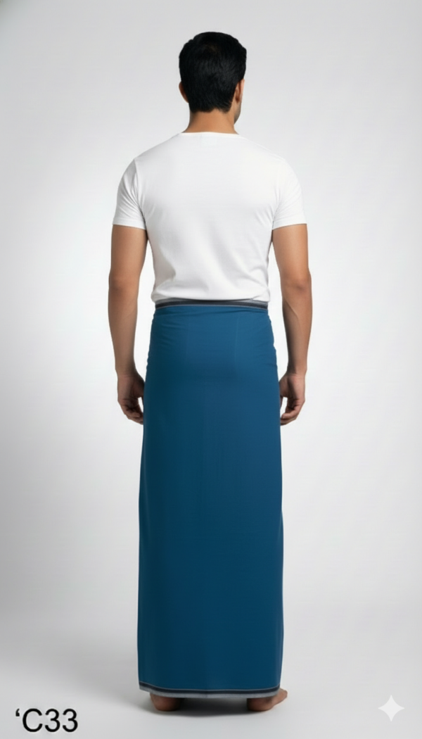 Men's Premium Cotton Lungi - Solid Pista Green (2.25 Meters) - C33