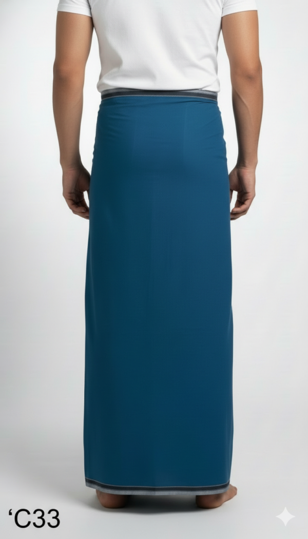 Men's Premium Cotton Lungi - Solid Pista Green (2.25 Meters) - C33