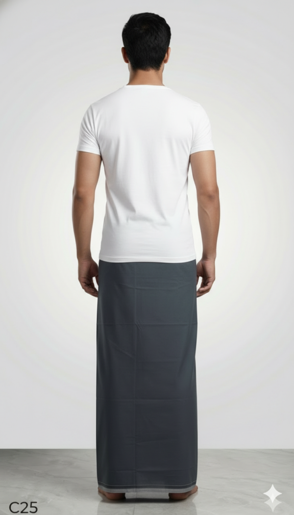 Men's Premium Cotton Lungi - Solid Rust / Brick Red (2.25 Meters) - C25