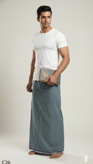 Generated Image February 05, 2026 - 12_34PM Men's Premium Cotton Lungi - Solid Magenta / Rani Pink (2.25 Meters) - C26