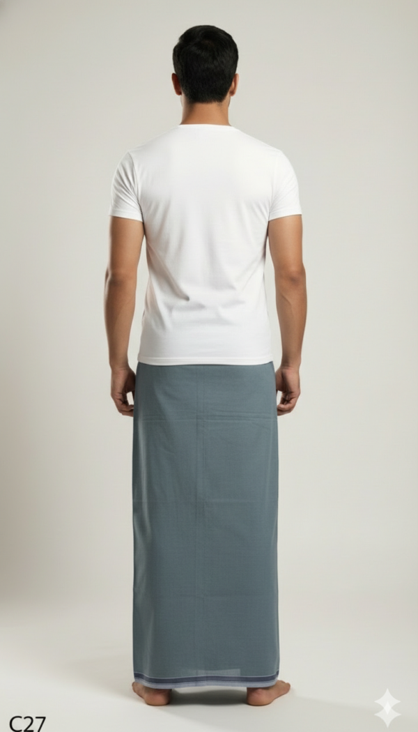 Men's Premium Cotton Lungi - Solid Mustard Yellow (2.25 Meters) - C27