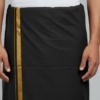 Men's Premium Cotton Lungi - Elegant Black with Gold Zari Border (2.25 Meters)