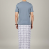 Generated Image February 17, 2026 - 7_59PM Men's Premium Cotton Lungi - Fine Grey Micro-Checked Pattern (2.25 Meters) - C33