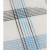 Men's Premium Cotton Lungi - Bold Sky Blue & Charcoal Grid (2.25 Meters) - C43